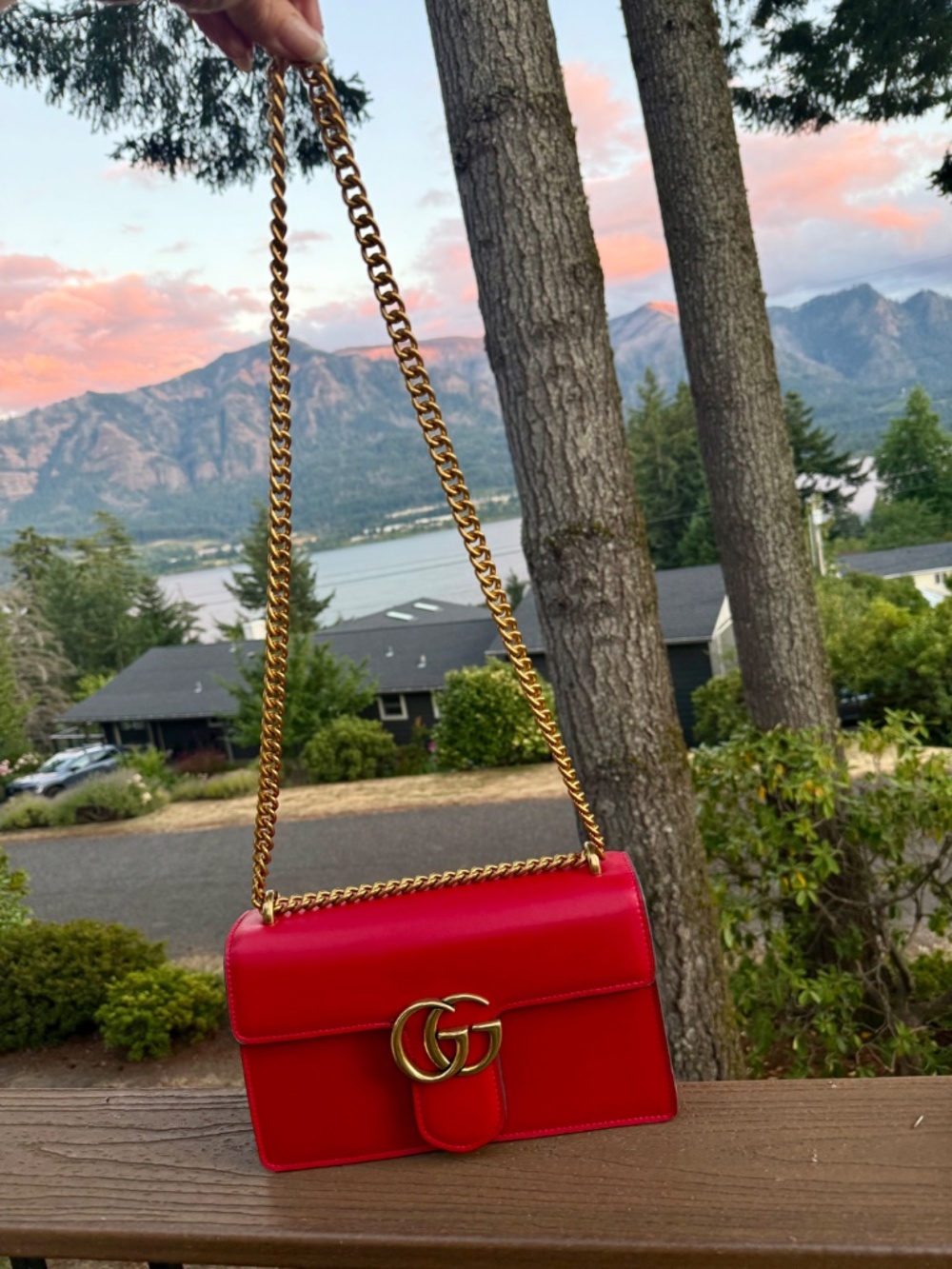 Marmont Chain Leather Medium shoulder bag - Picture 4 of 15